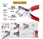 Snap Buttons Kitcraftsmanship Diy 100 Sets Metal Snaps Buttons With Fastener Pliers Press Tool Kit For Clothing Sewing And Crafting Image 3