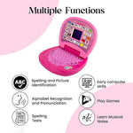 Battery Not Included Educational Learning Laptop Toy With Led Display And Music Effect Babiesgirlsboystoddlers Pink Color Power Source 3Xaa Battery Image 4