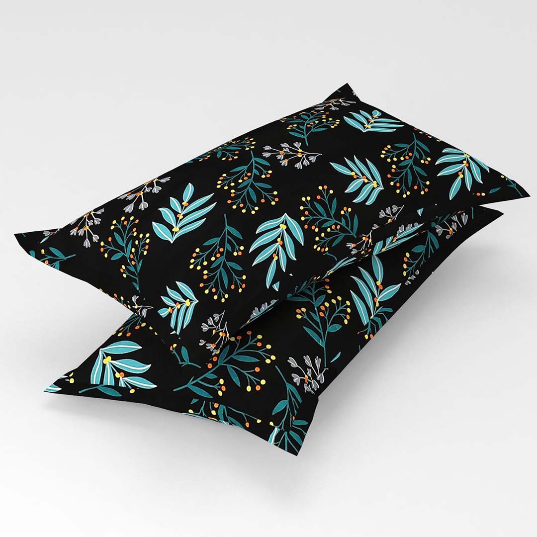 Glace Cotton (90x100 Inch) Double Size Bedsheet With 2 Pillow Cover in Multicolor Image 3