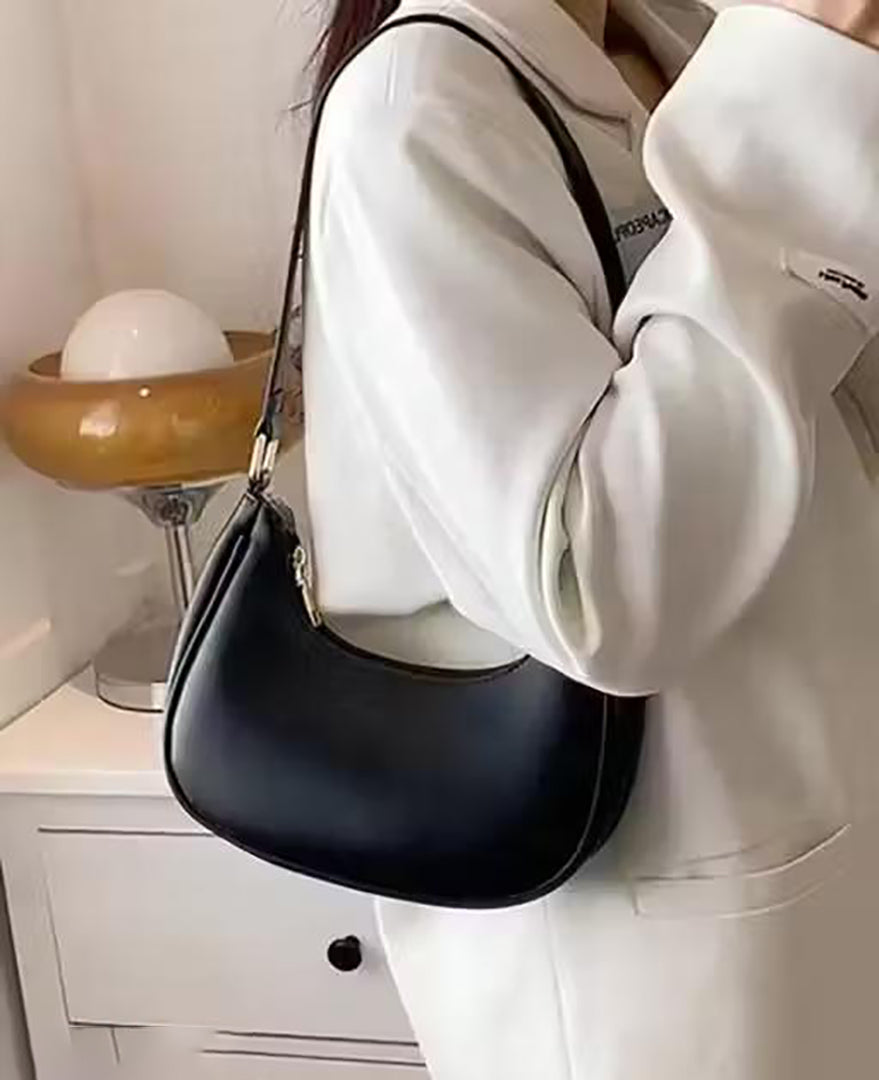Handbag For Women And Girls Stylish Black PU Leather Bag Image 4