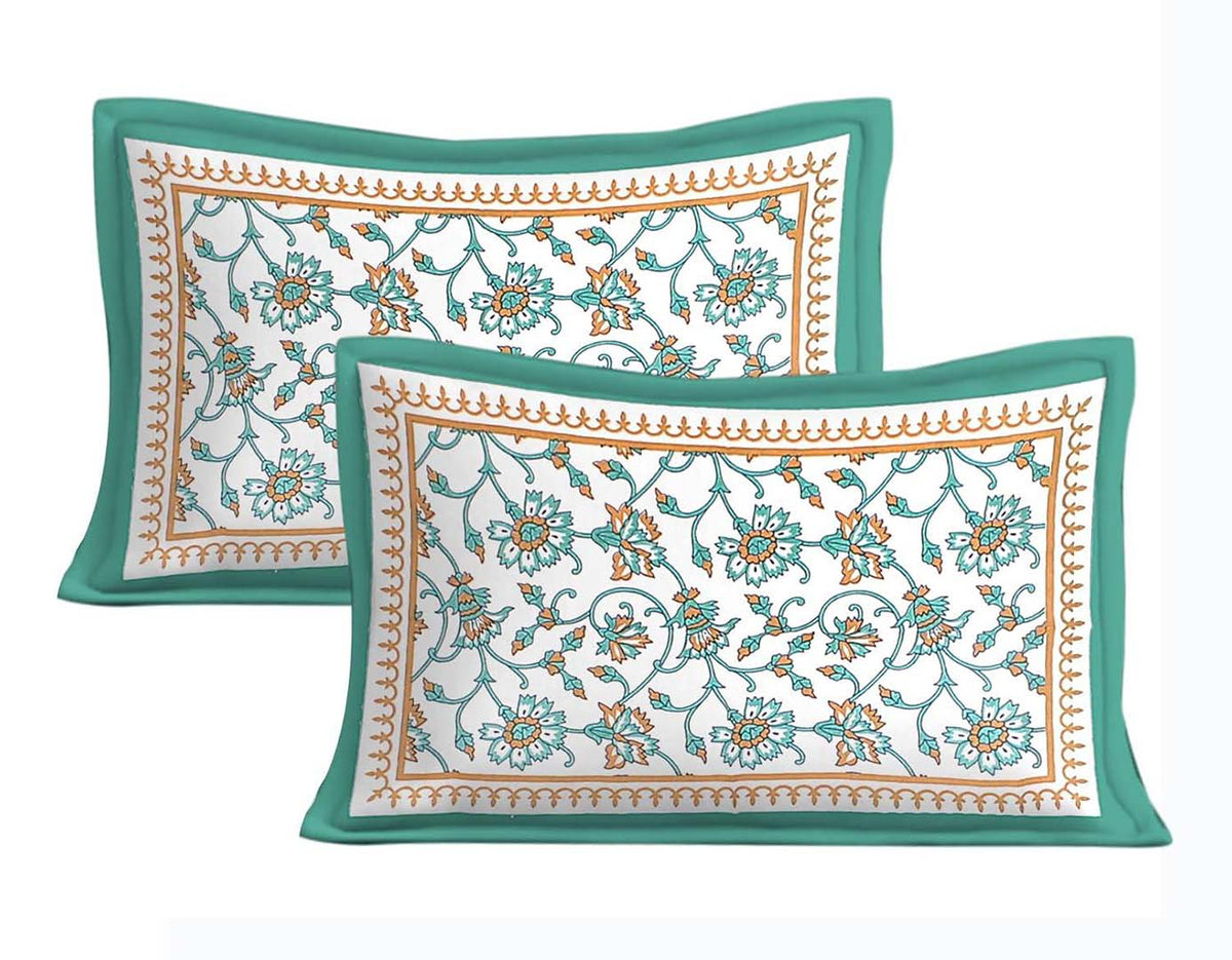 Cotton (90x100 Inch) Double Size Bedsheet With 2 Pillow Cover in Multicolor Image 3