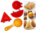 4 Pcs Plastic Red Kitchen Tool Mould Dough Press For Gujiya Samosa Modak Laddu And Kachori Image 3