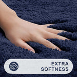 Microfiber Anti-Slip Doormat for Home & Bathroom Entrance Blue rectangular Mat (40x60 cm) Image 3