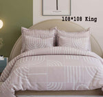 Cotton Feel Fabric (108x108 Inch) Double Size Bedsheet With 2 Pillow Cover in Light Pink Color Image 1