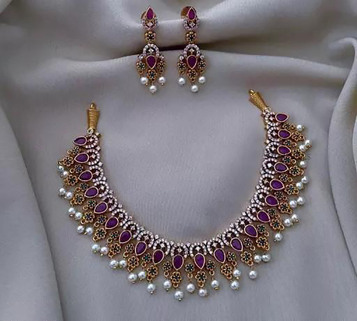 Premium Artificial Traditional Jewelry Collection: Ethnic Necklace & Earring Sets Image 2
