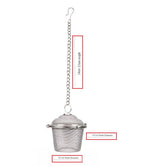 Stainless Steel Tea Filter Infuser 45Cm Basket Shaped Tea Strainer For Green Tea Loose Leaf And Tea Bags With A Chain And A Hook Image 2