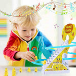 Automatic Stair Climbing Ducklings Cartoon Race Track Set Little Lovely Duck Slide Toy Escalator Image 2