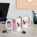 Butterfly Design Mug For Start Cute Day 350 ml White Cermic Mug For Sister And For Girls For Best Friend Image 1