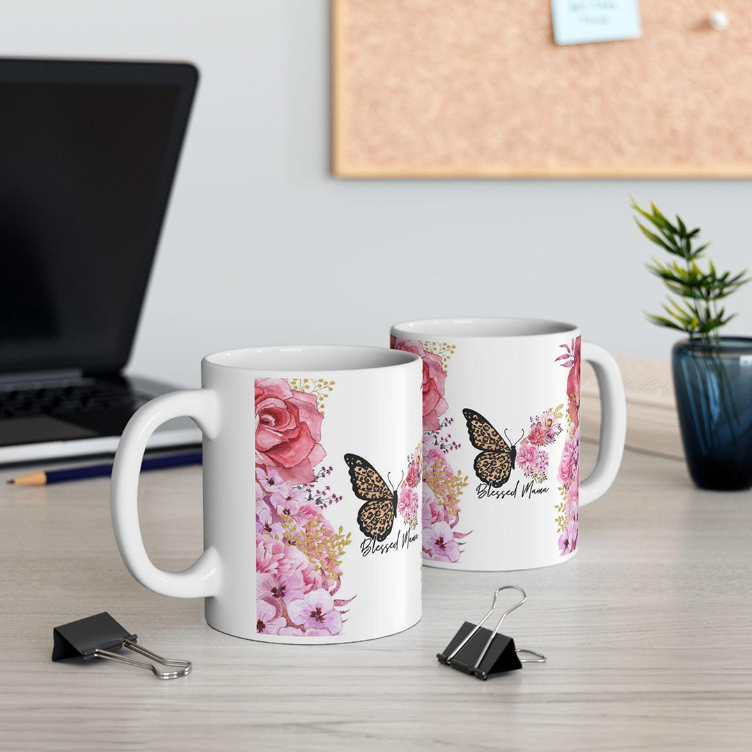 Butterfly Design Mug For Start Cute Day 350 ml White Cermic Mug For Sister And For Girls For Best Friend Image 1