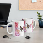 Butterfly Design Mug For Start Cute Day 350 ml White Cermic Mug For Sister And For Girls For Best Friend Image 1