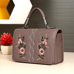 Handbag For Women And Girls Stylish Brown PU Leather Bag Image 2