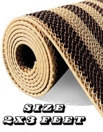 Rubber Anti-Slip Doormat for Home & Bathroom Entrance Brown rectangular Mat (2x3 Feet) Image 1