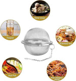 Kitchen Mesh Tea Ball 1 Pc Chai Filter With Hook Chain Image 2