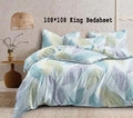 Cotton Feel Fabric (108x108 Inch) Double Size Bedsheet With 2 Pillow Cover in Multicolor Image 1