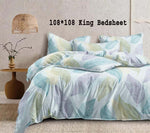 Cotton Feel Fabric (108x108 Inch) Double Size Bedsheet With 2 Pillow Cover in Multicolor Image 1