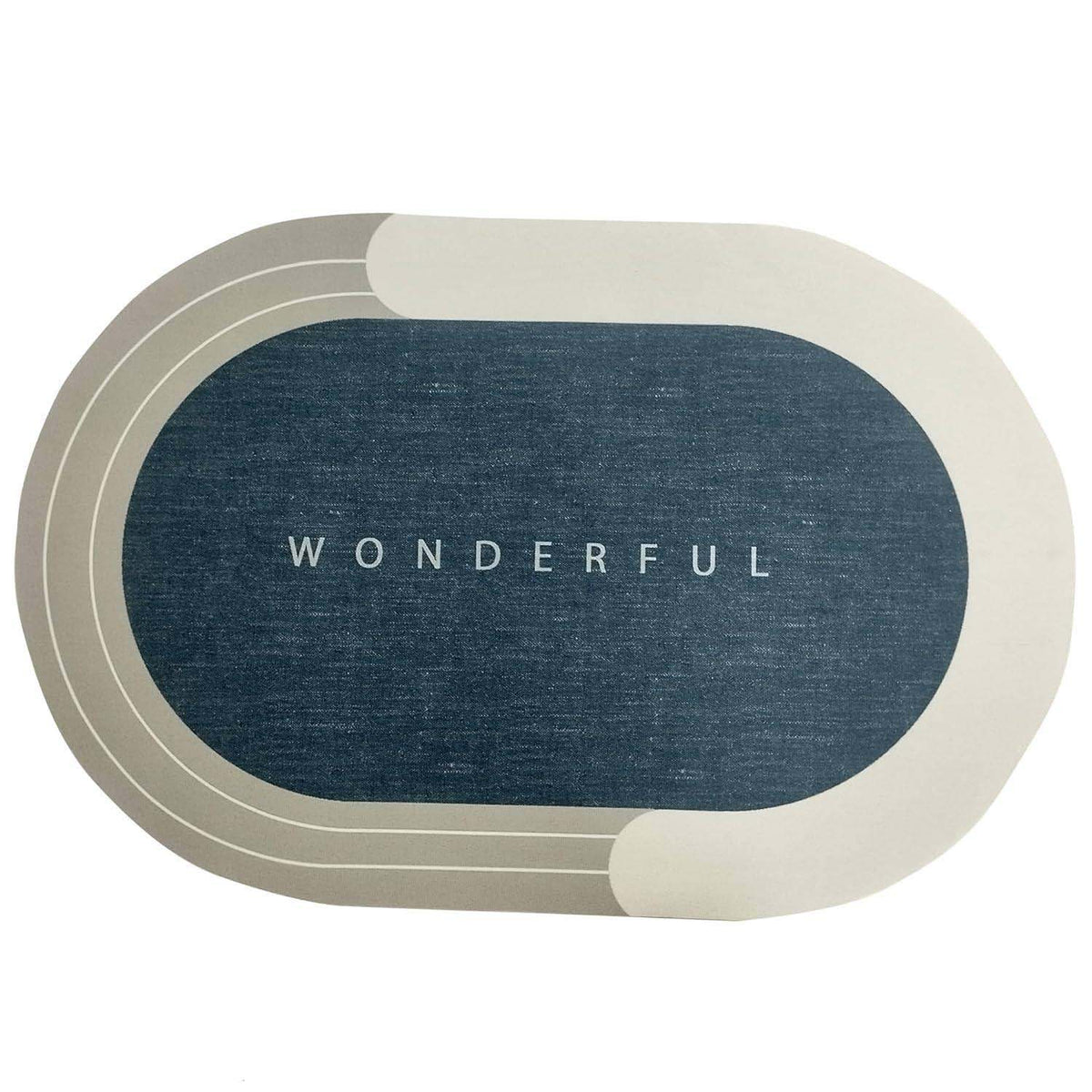 Silicone Anti-Slip Doormat for Home & Bathroom Entrance Multicolor Oval Mat (40x60 cm) 2 Pcs Image 2
