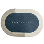 Silicone Anti-Slip Doormat for Home & Bathroom Entrance Multicolor Oval Mat (40x60 cm) 2 Pcs Image 2