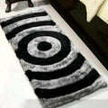 Polyester Anti-Slip Doormat for Home & Bathroom Entrance Black & Grey Rectangular Mat (33x 53 Inch) Image 1