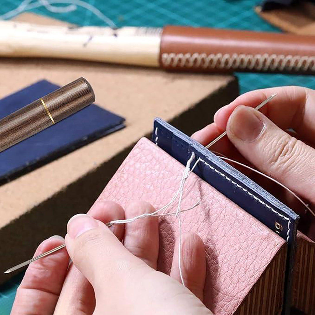 30Pcs Easy Self Threading Quilting Needles Set With Wooden Storage Case Long Needles For Hand Sewing Embroidery Diy Crafting Image 3