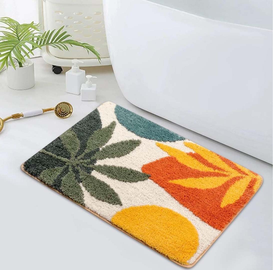 Microfiber Anti-Slip Doormat for Home & Bathroom Entrance Mulicolor Rectangular Mat (40x60 cm) Image 1