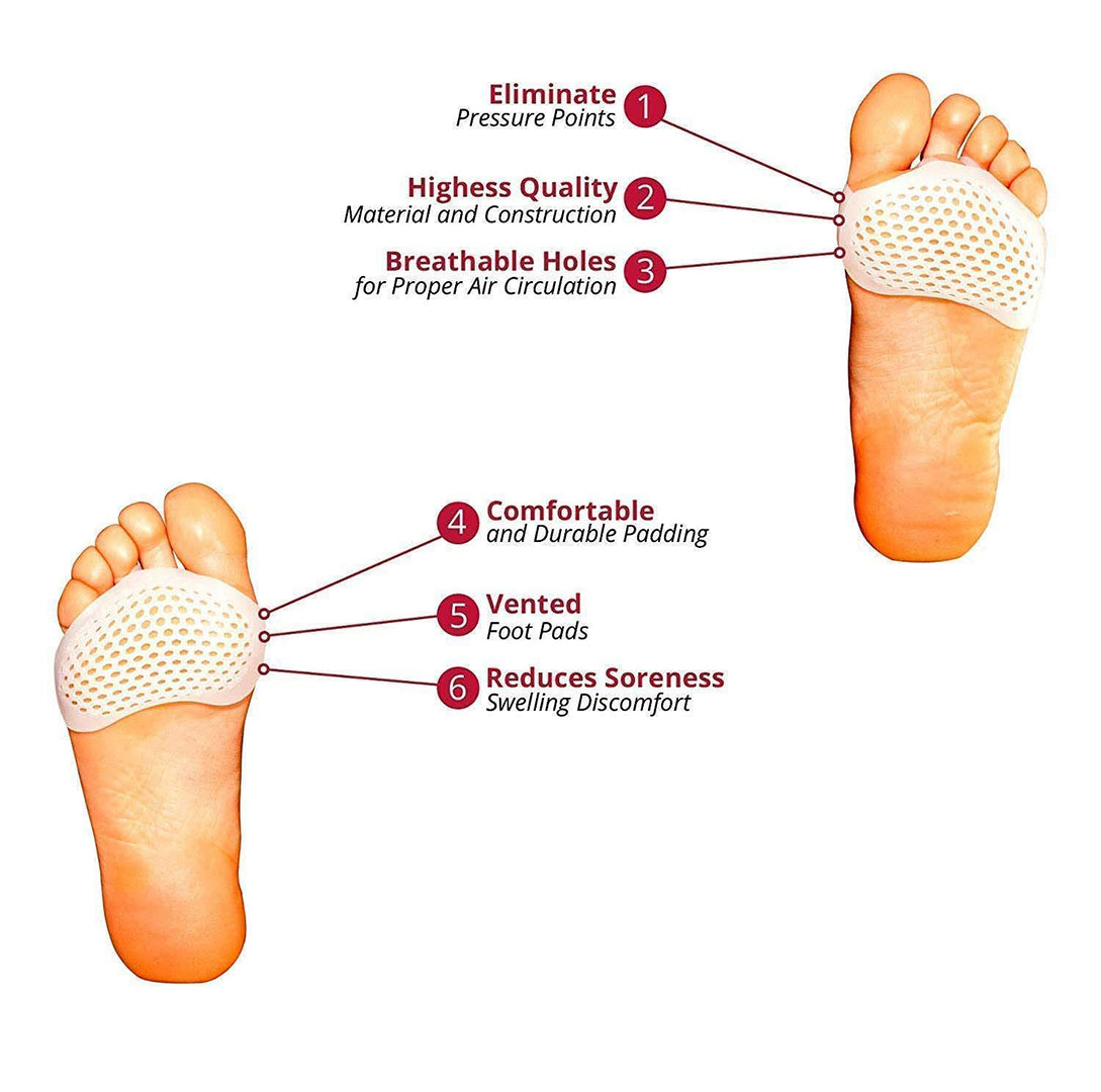 Soft Silicon Gel Half Toe Sleeve Forefoot Pads For Pain Relief Heel Front Socks Image 3