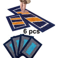 Cotton Anti-Slip Doormat for Home & Bathroom Entrance Multicolor Rectangular Mat (40x60 cm) 6 Pcs Image 1