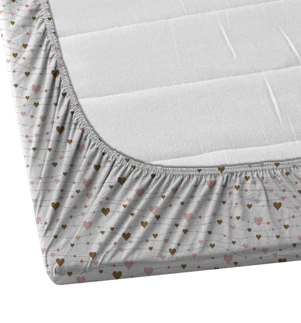 Glace Cotton (78x72 Inch) Double Size Bedsheet With 2 Pillow Cover in Grey Color Image 2