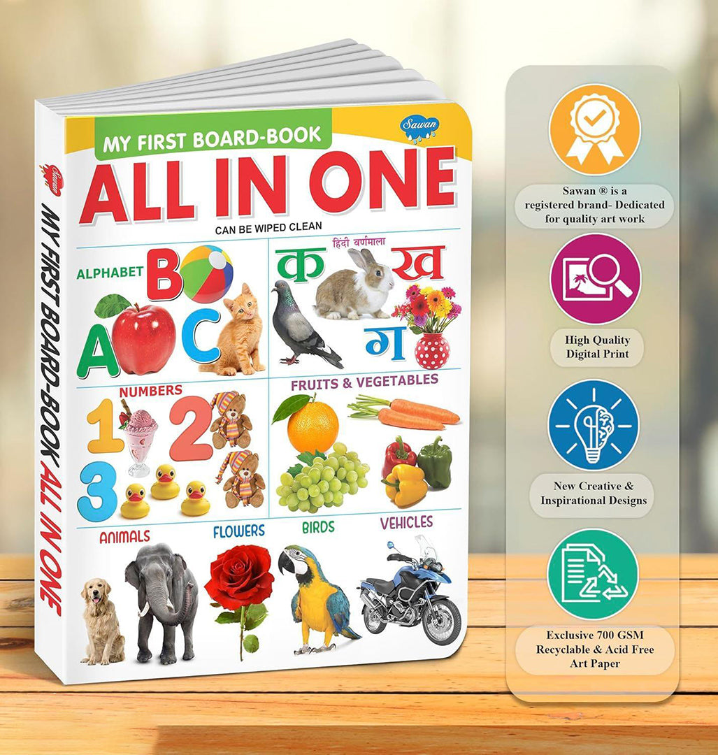 All In One Picture Board Book For Toddlers Early Learning Colors Shapes Animals And Abcs Sturdy Durable Educational Book For All Kids Image 3