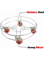 Stainless Steel Cylinder Trolley With Wheels Gas Trolly Lpg Cylinder Stand Kitchen Gas Trolly Image 4