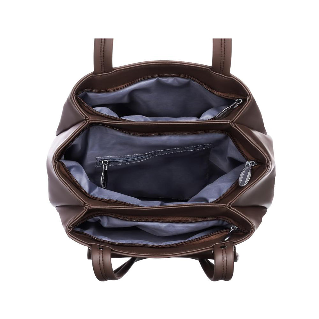 Handbag For Women And Girls Stylish grey Faux Leather/Leatherette Bag Image 3