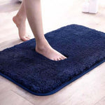Microfiber Anti-Slip Doormat for Home & Bathroom Entrance Blue rectangular Mat (40x60 cm) Image 1