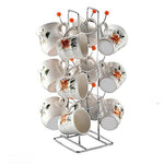 Stainless Steel Cup Stand Coffee And Tea Mug Holder Silver 12 Cups Stand Image 2