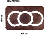 Microfiber Anti-Slip Doormat for Home & Bathroom Entrance Brown Rectangular Mat (40x60 cm) 2 Pcs Image 2