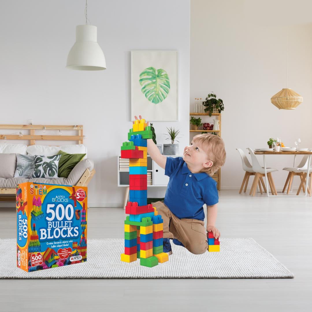 500 Piece Bullet Blocks Creative Building Blocks For Kids Stem Educational Toy Set Multicolor Image 4