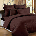 Cotton (90x100 Inch) Double Size Bedsheet With 2 Pillow Cover in Brown Color Image 1