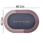 PVC Anti-Slip Doormat for Home & Bathroom Entrance Multicolor oval Mat (40x60 cm) 4 Pcs Image 2