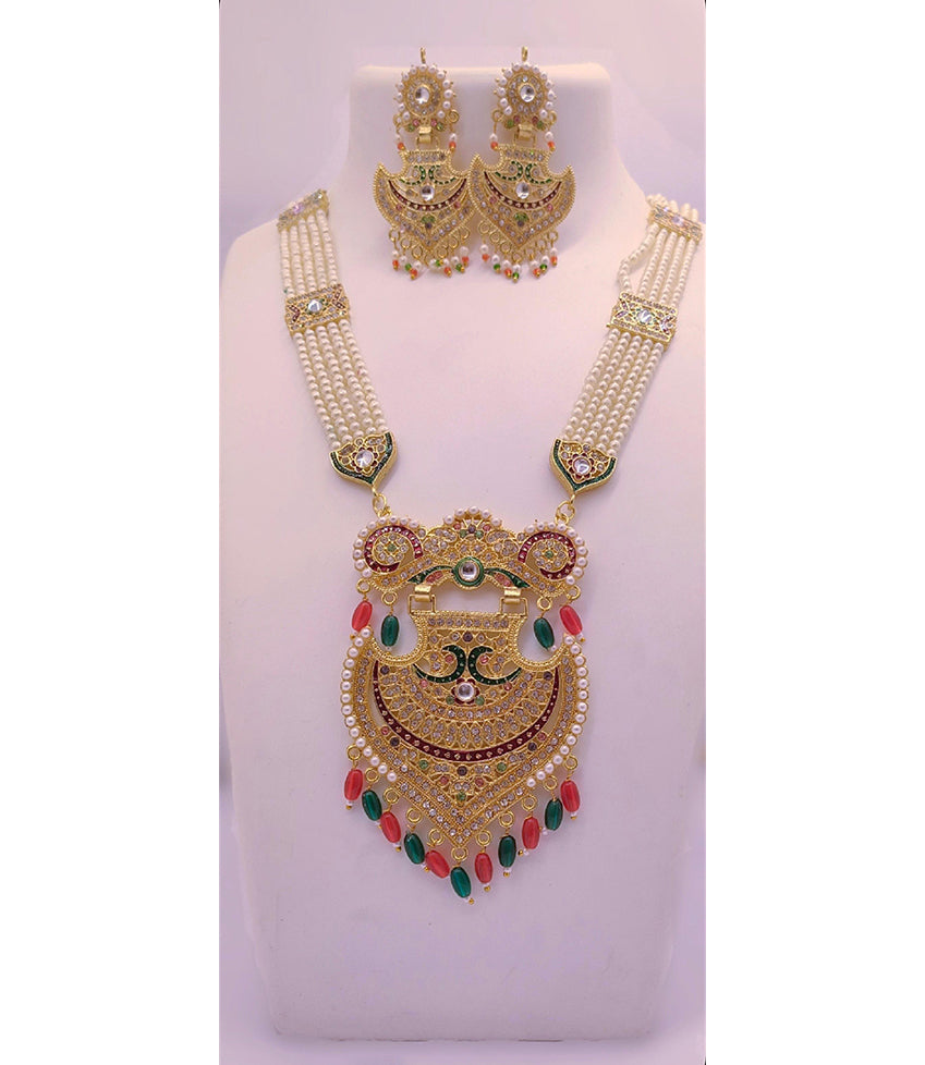 Premium Artificial Traditional Jewelry Collection: Ethnic Necklace & Earring Sets Image 2