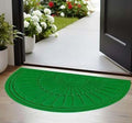 Rubber Anti-Slip Doormat for Home & Bathroom Entrance Green Semi Circle Mat (45x75 cm) Image 1