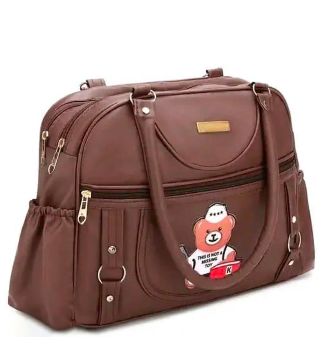 Handbag For Women And Girls Stylish Brown PU Leather Bag Image 1