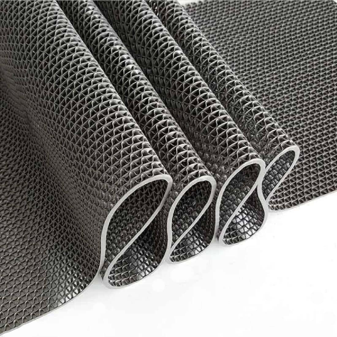 Plastic Anti-Slip Doormat for Home & Bathroom Entrance Grey Rectangular Mat (2x3 Feet) Image 2