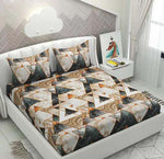 Cotton (78x72 Inch) Double Size Bedsheet With 2 Pillow Cover in Multicolor Image 4