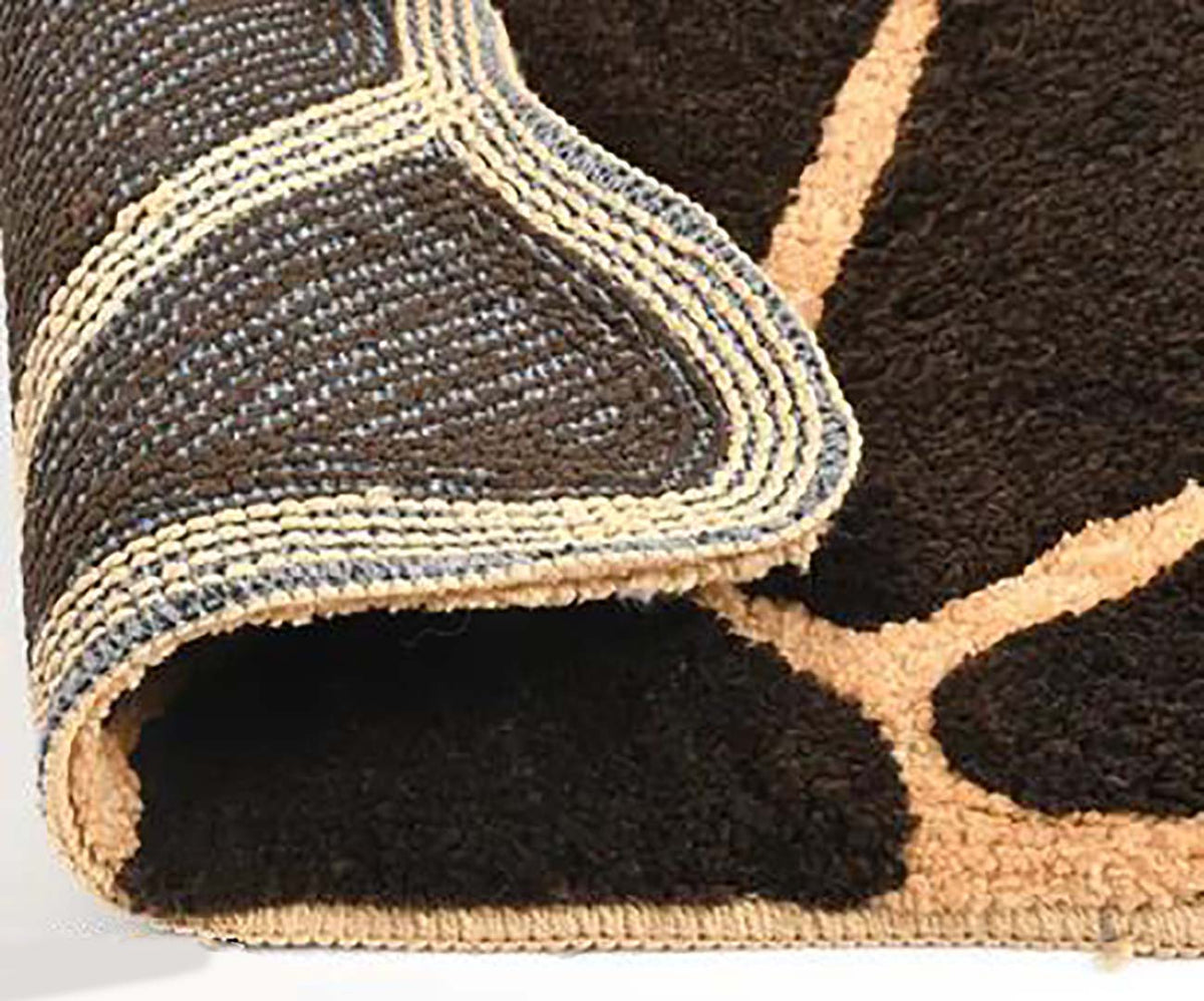 Microfiber Anti-Slip Doormat for Home & Bathroom Entrance Multicolor Semi Circle Mat (45x70 cm) Image 3