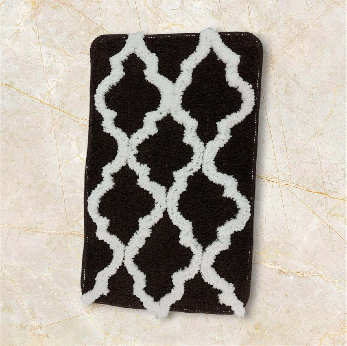 Microfiber Anti-Slip Doormat for Home & Bathroom Entrance Brown Rectangular Mat (38x58 cm) Image 4