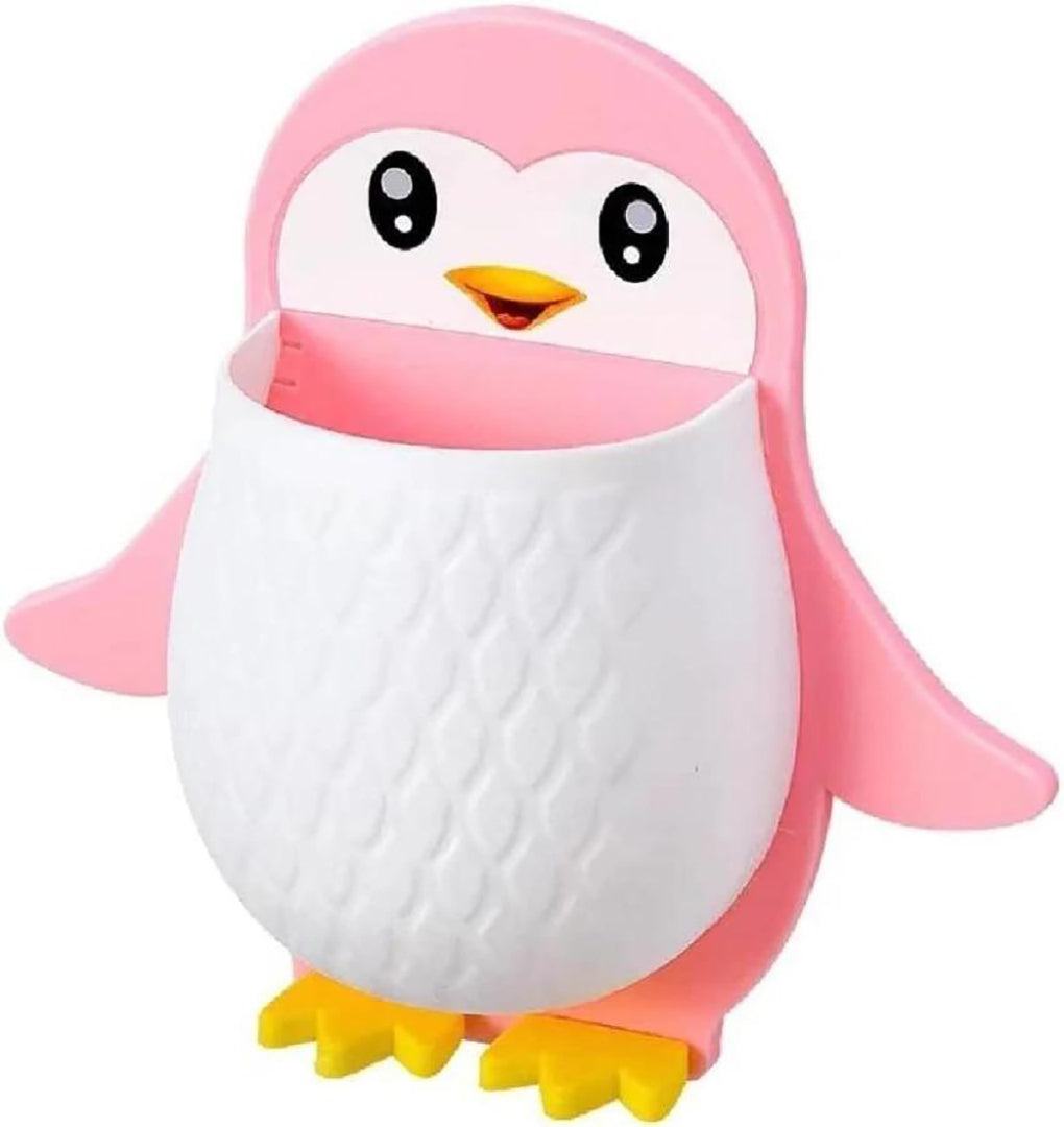 2Pcs Penguin Storage Wall Mounted Trash Can Remote Control Holder Phone Remote Wall Phone Holder Remote Holder Stand Remote Holder For Wall Remote Holder Wall Mount Wall Holder Image 4