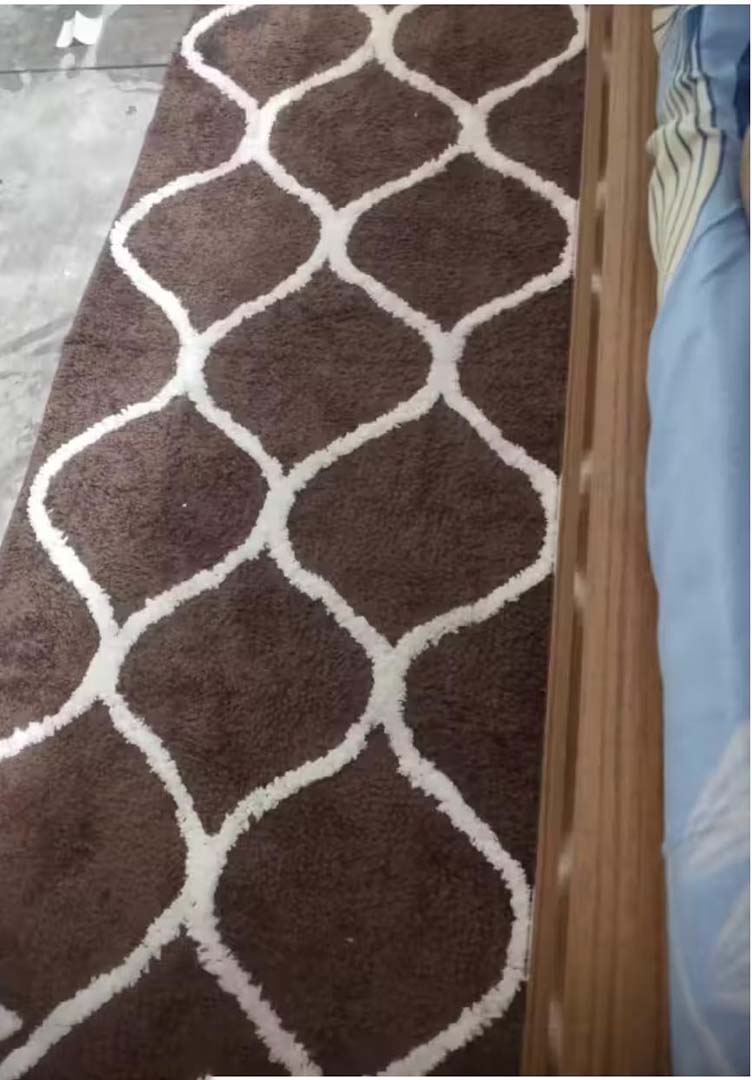 Microfiber Anti-Slip Doormat for Home & Bathroom Entrance Brown rectangular Mat (40x60 cm) Image 3