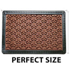 Rubber Anti-Slip Doormat for Home & Bathroom Entrance Brown rectangular Mat (40x60 cm) Image 3