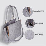 Handbag For Women And Girls Stylish grey PU Leather Bag Image 2