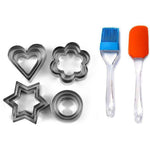 12 Pcs Cookie Cutter Set Oil Brush And Spatula Combo Image 1