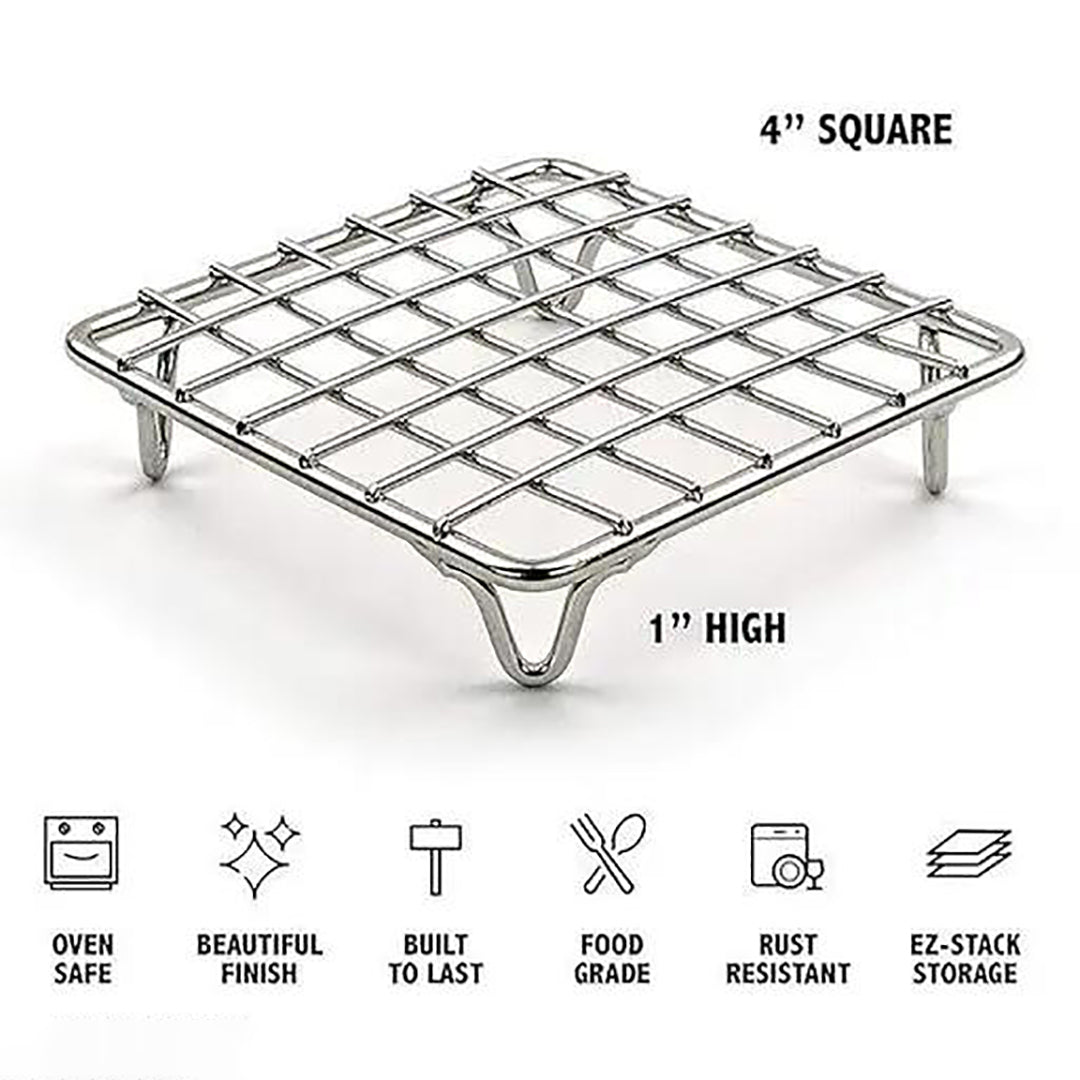 Stainless Steel Heat Resistant Hot Pot Stand Heating Pads For Dinning Tablehot Plate Rack Hot Vessel Stand Stainless Steel Place Mats Square Image 2