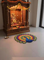 Rubber Anti-Slip Doormat for Home & Bathroom Entrance Multicolor Peacock Mat (45x70 cm) Image 3